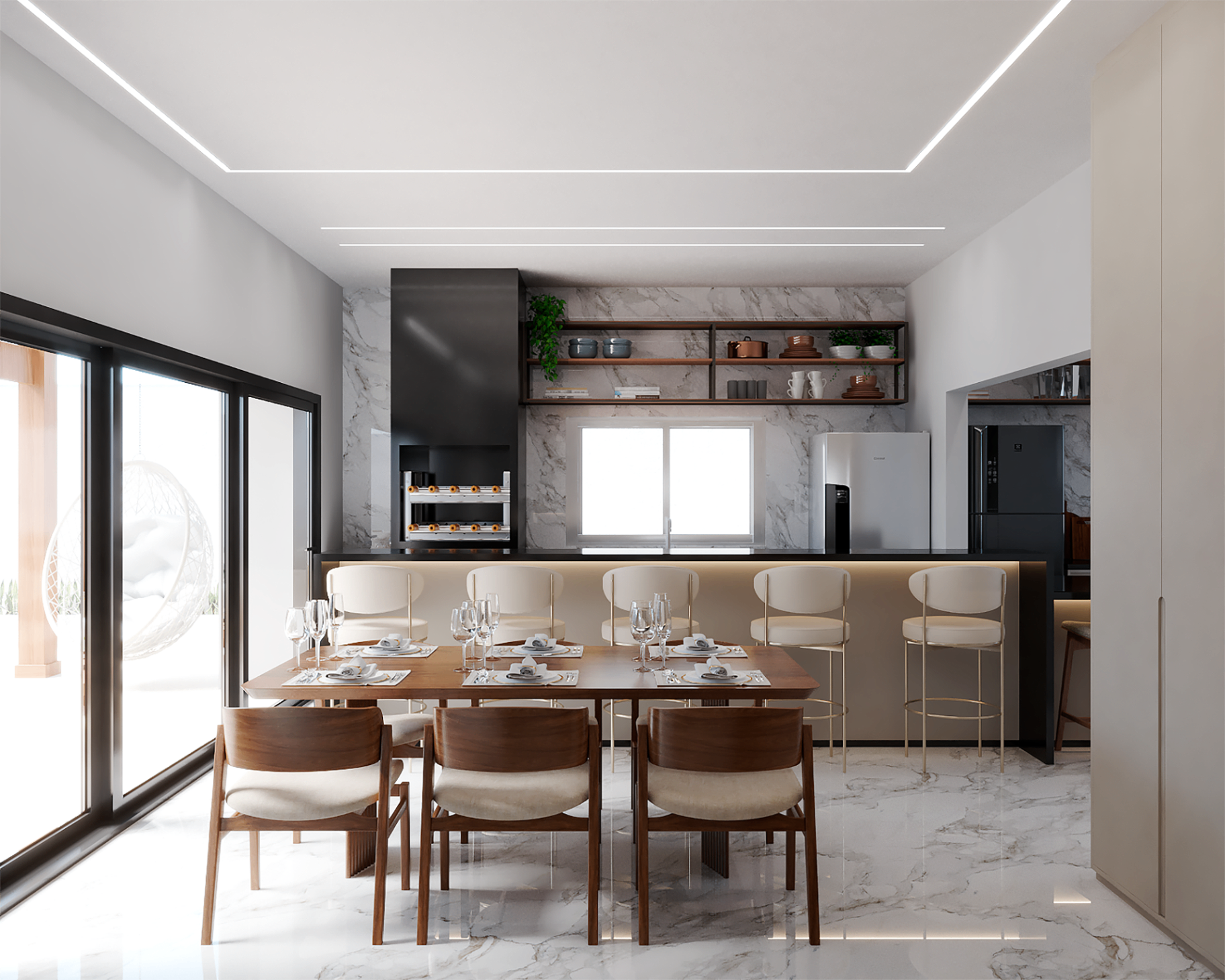 Cozinha Gourmet e Sala de Jantar
